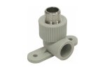 Tebo 031030904 C--TB-Gr Угольник комб. нар.р. 25x1/2" с креплением (серый цв.)
