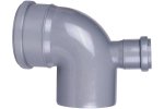 Tebo 013021303 RU-TB ПП Отвод канализационный универсальный с выходом (тыл) 110/50 87 град
