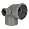 Tebo 013021305 RU-TB ПП Отвод канализационный универсальный с выходом (левый+правый) 110/50 87 град