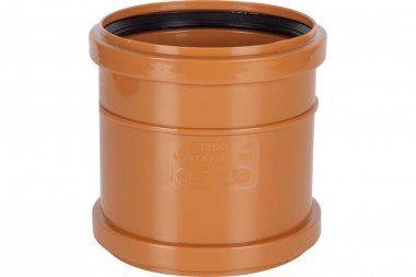Фотография товара 'Tebo 041020101 RU-TB ПП Муфта надвижная наружн. 110 (рыжая)'
