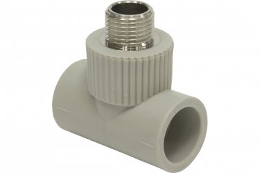 Фотография товара 'Tebo 031043404 R-TB-Gr Тройник комб. нар.р. 32x 1/2" (серый цв.)'