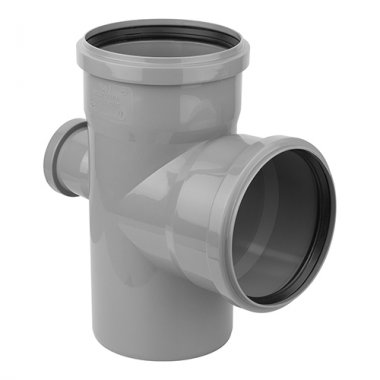 Фотография товара 'Tebo 013020540 RU-TB ПП Крестовина канализац. 110- 50-50 87,5 град.'