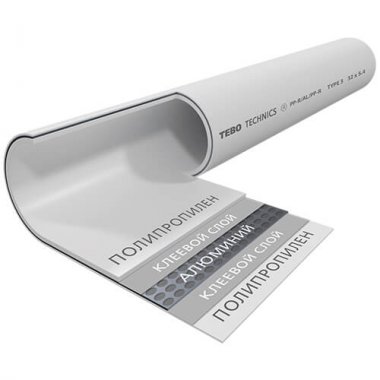 Фотография товара 'Tebo 016010308 TR-TB-Gr Труба 75 PN25 (армированная) (серый цв.)'