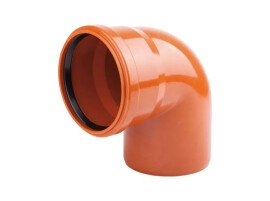 Фотография товара 'Tebo 041030110 RU-TB ПП Отвод канализационный наружн. 160 87,5 град.'