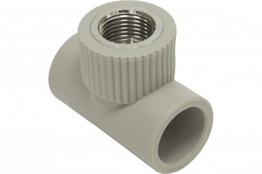 Фотография товара 'Tebo 031043303 Комбинированный тройник PPR 25x1/2" ВР серый'