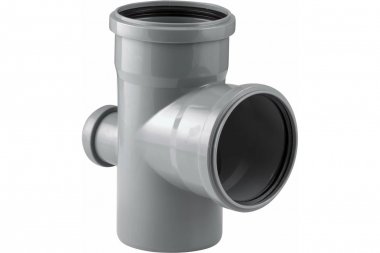 Фотография товара 'Tebo 013020545 RU-TB ПП Крестовина канализац. 110-110- 50 87,5 град.'