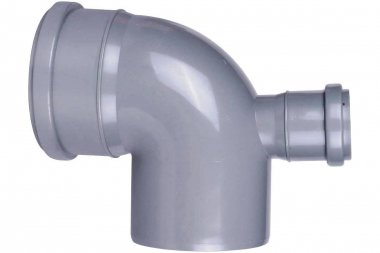 Фотография товара 'Tebo 013021303 RU-TB ПП Отвод канализационный универсальный с выходом (тыл) 110/50 87 град'