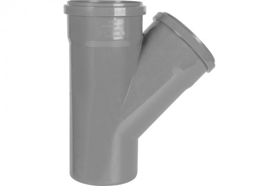 Фотография товара 'Tebo 013020428 RU-TB ПП Тройник канализационный 110-110 45 град.'