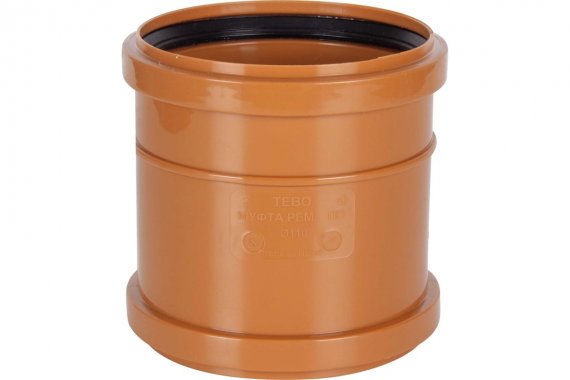 Фотография товара 'Tebo 041020101 RU-TB ПП Муфта надвижная наружн. 110 (рыжая)'