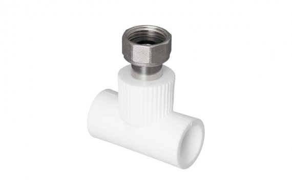 Фотография товара 'Tebo 031040706 C--TB-Gr Тройник с накидной гайкой 1v 25x1" (серый цв.)'