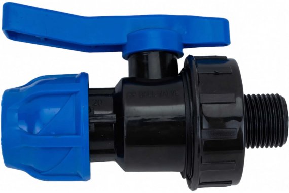 Фотография товара 'Tebo T-ПНД.Кш.5.20-12.CN CN-TB ПНД Кран шаровой разъемный 20 x 1/2" нар. резьба'