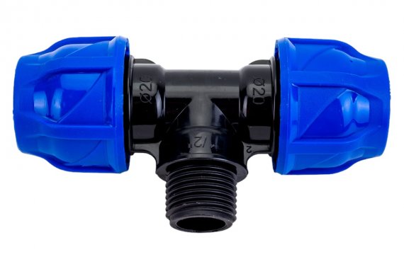 Фотография товара 'Tebo T-ПНД.Тр.5.20-12.CN CN-TB ПНД Тройник нар. резьба 20 x 1/2" x 20'