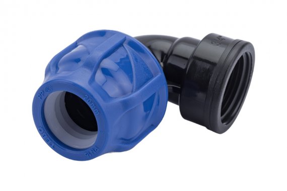 Фотография товара 'Tebo T-ПНД.О.4.90-4.CN CN-TB ПНД Отвод разъемный вн. резьба 90 x 4"'