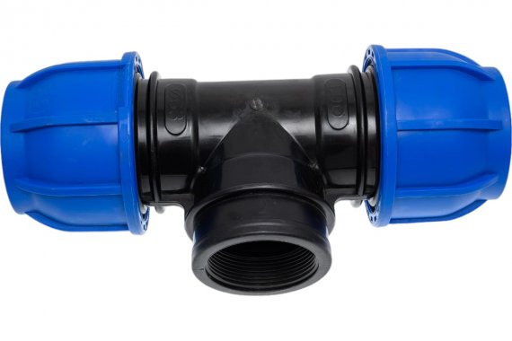 Фотография товара 'Tebo T-ПНД.Тр.4.63-2.CN CN-TB ПНД Тройник вн. резьба 63 x 2" x 63'