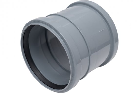 Фотография товара 'Tebo 013020204 RU-TB ПП Муфта канализационная двухраструбная 110'