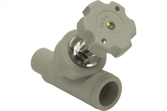 Фотография товара 'Tebo 031060503 C--TB-Gr Вентиль ручной балансировочный PP-R 32 (серый цв.)'