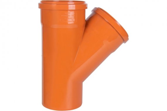 Фотография товара 'Tebo 041040113 RU-TB ПП Тройник канализационный наружн. 160-160 45 град.'