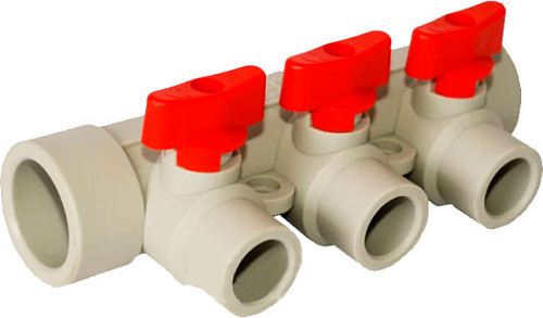 Фотография товара 'Tebo 031091262 C--TB-Gr Коллектор 32x20x3 вых. универсальный (серый цв.)'